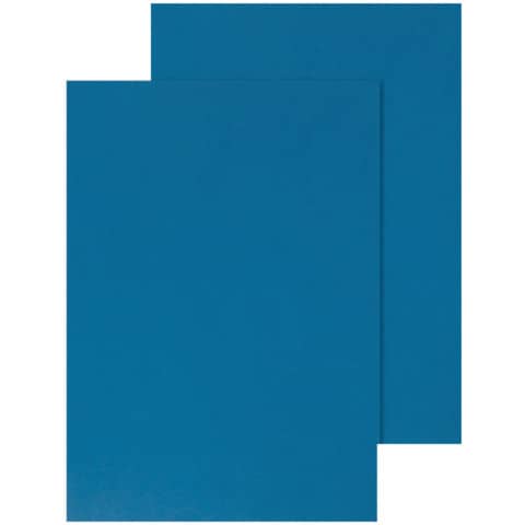 Copertina per rilegatura Q-Connect A4 250 g/m² blu goffrato Conf. 100 pezzi - KF00500